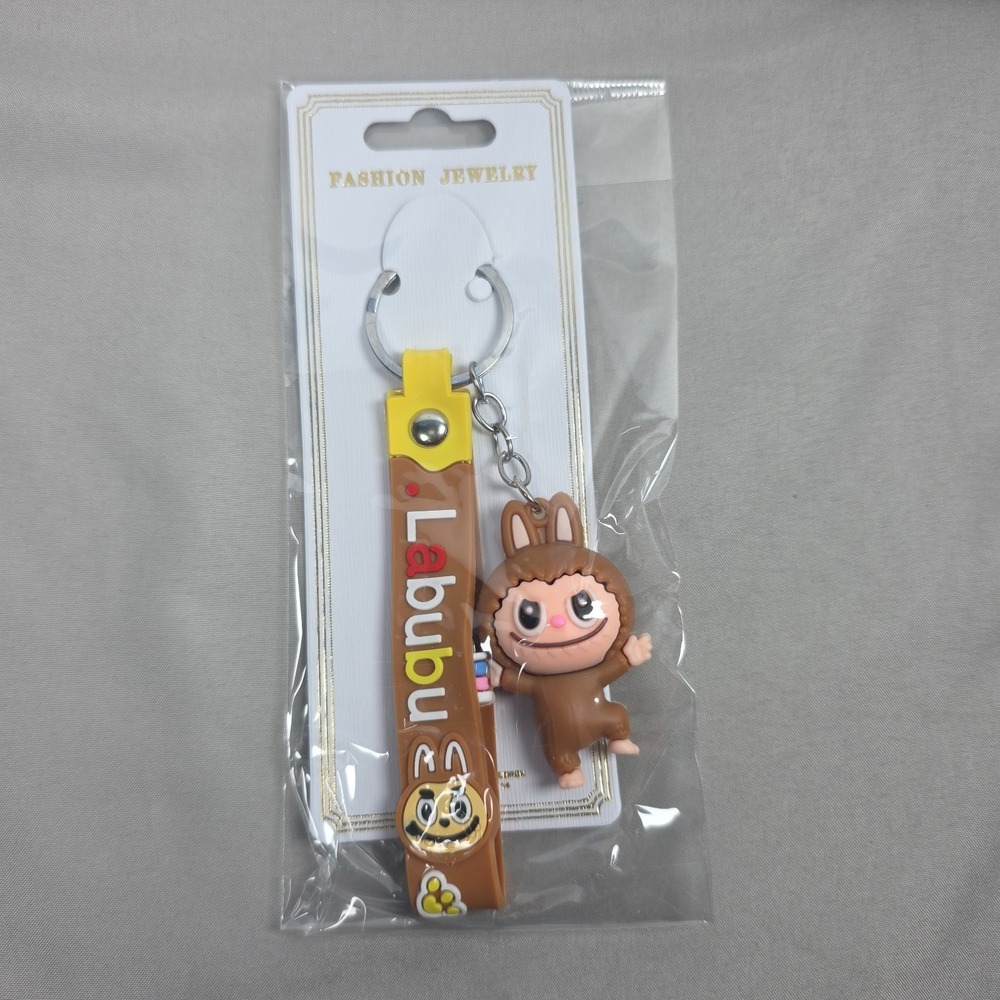 Little Brown Monster Cartoon Keychain Clip Bag Charm